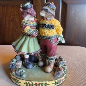 2002‎ Demdaco Woodsong Young Love Fox Figurine 5 1/2”